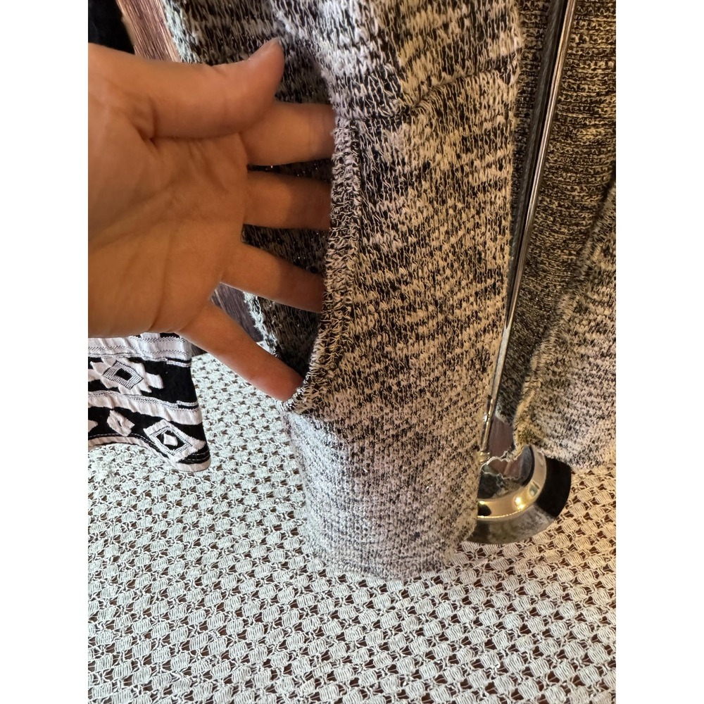 Silvergate Cardigan Sweater Women Small Grey Tribal Geometric Hooded Open Front - Picture 8 of 8